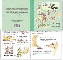 Book interior typography and book cover design: Gertie the Turtle